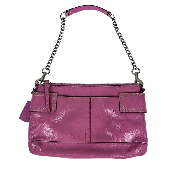 Coach Y2K Vintage 2006 Pink Patent Leather Chain Strap Soho Shoulder Bag - Picture 3 of 7